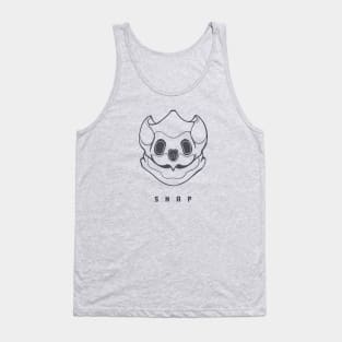 Common snapping turtle skull. Design for reptile lovers in dark line Tank Top